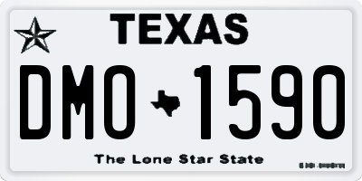 TX license plate DMO1590