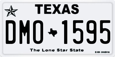 TX license plate DMO1595
