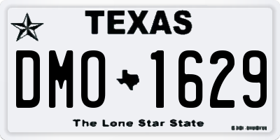 TX license plate DMO1629
