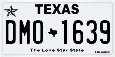 TX license plate DMO1639