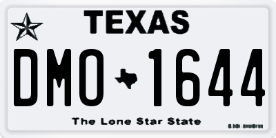 TX license plate DMO1644