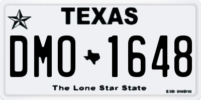 TX license plate DMO1648