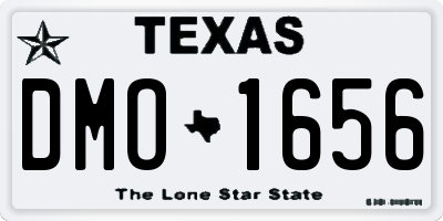 TX license plate DMO1656