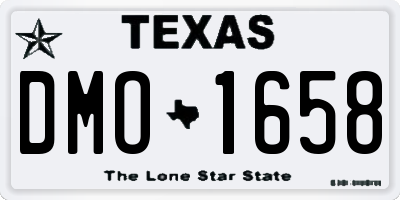 TX license plate DMO1658