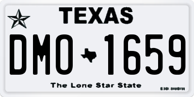 TX license plate DMO1659