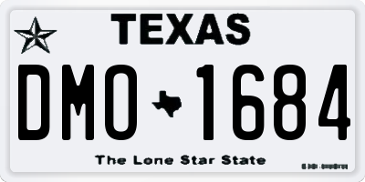 TX license plate DMO1684
