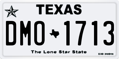 TX license plate DMO1713