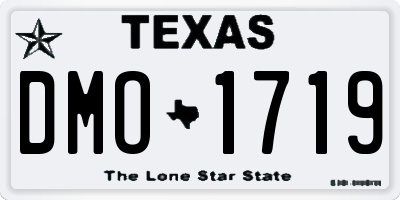 TX license plate DMO1719
