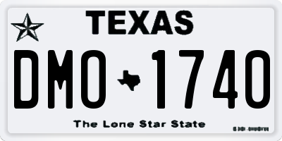 TX license plate DMO1740
