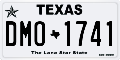 TX license plate DMO1741