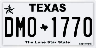 TX license plate DMO1770