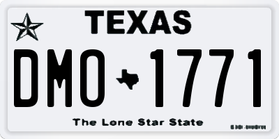 TX license plate DMO1771