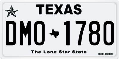 TX license plate DMO1780