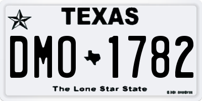 TX license plate DMO1782