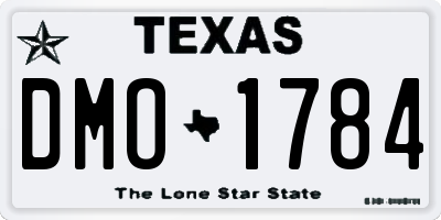 TX license plate DMO1784