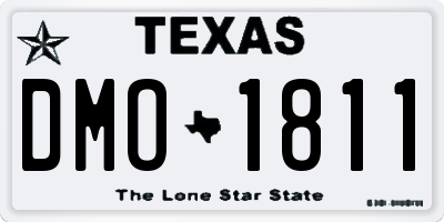 TX license plate DMO1811