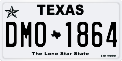 TX license plate DMO1864
