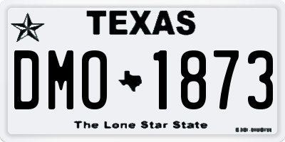 TX license plate DMO1873