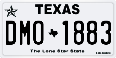 TX license plate DMO1883