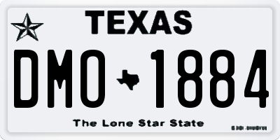 TX license plate DMO1884