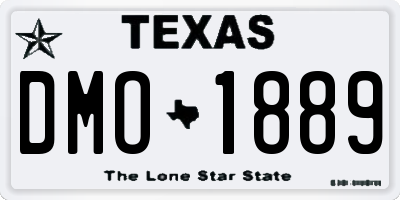 TX license plate DMO1889