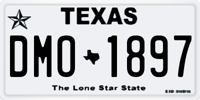 TX license plate DMO1897