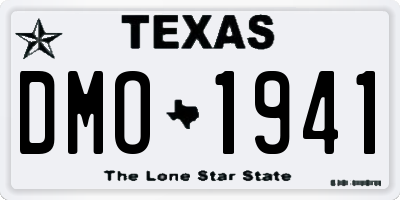 TX license plate DMO1941