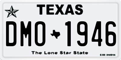 TX license plate DMO1946