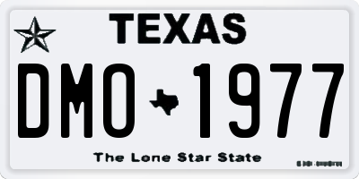 TX license plate DMO1977