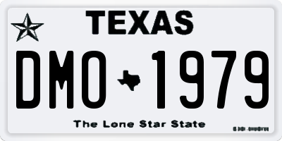 TX license plate DMO1979