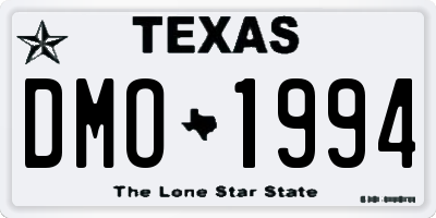 TX license plate DMO1994