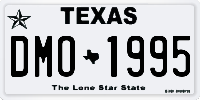 TX license plate DMO1995