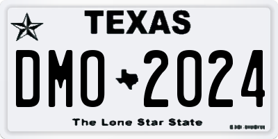 TX license plate DMO2024