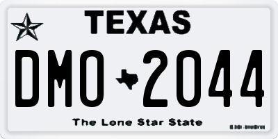 TX license plate DMO2044