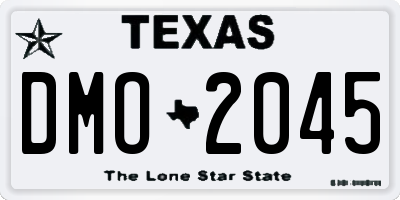 TX license plate DMO2045