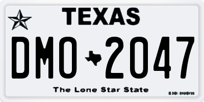 TX license plate DMO2047
