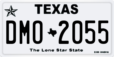TX license plate DMO2055