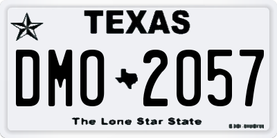 TX license plate DMO2057