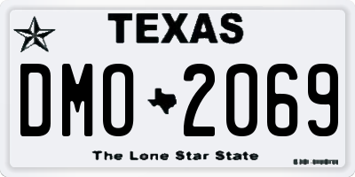 TX license plate DMO2069