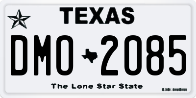 TX license plate DMO2085