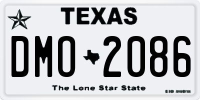 TX license plate DMO2086