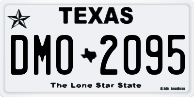 TX license plate DMO2095