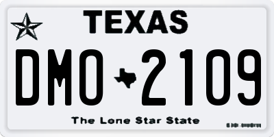 TX license plate DMO2109