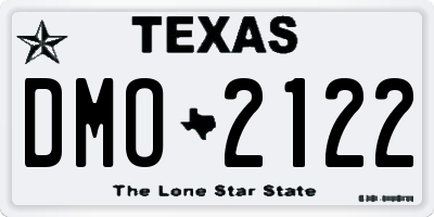 TX license plate DMO2122