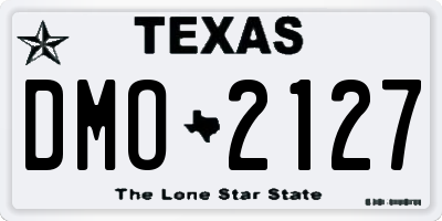 TX license plate DMO2127