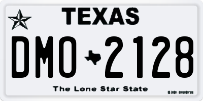TX license plate DMO2128
