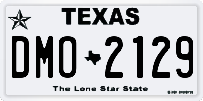 TX license plate DMO2129