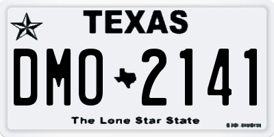 TX license plate DMO2141