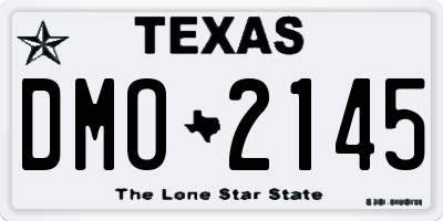 TX license plate DMO2145