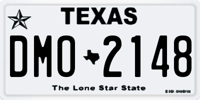 TX license plate DMO2148